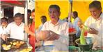 Harish Rawat Selling Vegetables And Tikki During The Election Campaign